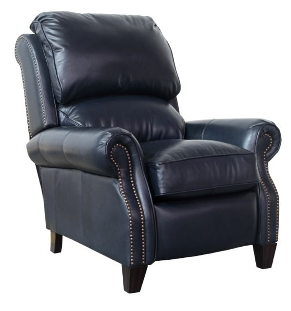 BarcaLounger - Churchill Recliner Shoreham Blue Leather - 74440570047 veiw 1