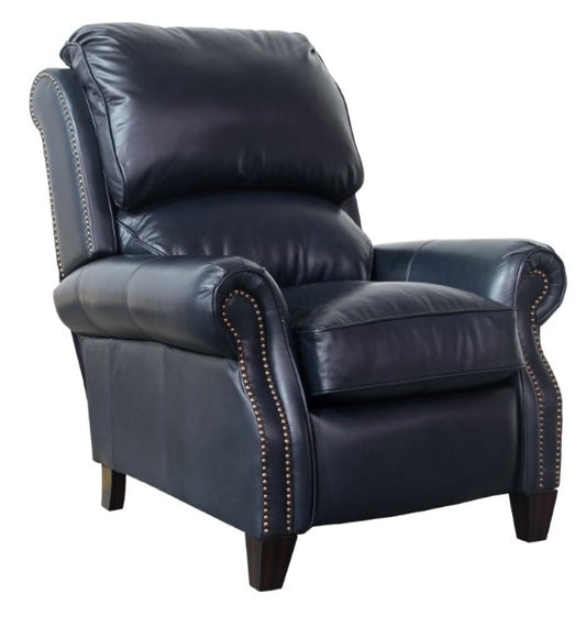 BarcaLounger - Churchill Recliner Shoreham Blue Leather - 74440570047 veiw 1