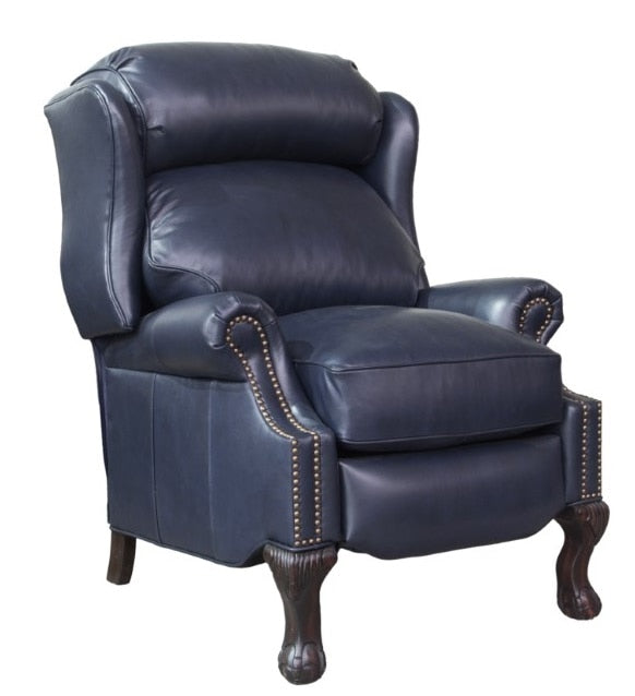 BarcaLounger - Danbury Recliner Shoreham Blue Leather - 74199570047 veiw 1