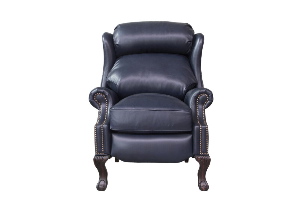 BarcaLounger - Danbury Recliner Shoreham Blue Leather - 74199570047 veiw 2