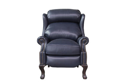 BarcaLounger - Danbury Recliner Shoreham Blue Leather - 74199570047 veiw 2