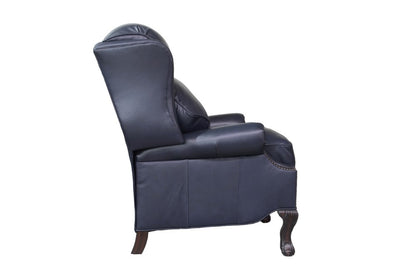 BarcaLounger - Danbury Recliner Shoreham Blue Leather - 74199570047 veiw 4