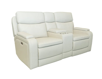 BarcaLounger - Gunner Console Loveseat Recliner w/Power Recline, Power Head Rests (Console has 2 Cupholders & Storage) in Kobi Almond - 24PH1475378082 veiw 1