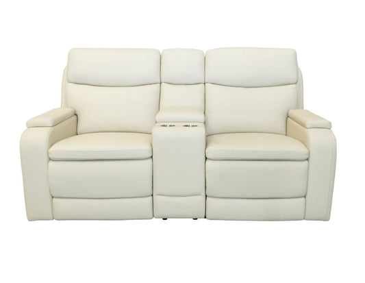 BarcaLounger - Gunner Console Loveseat Recliner w/Power Recline, Power Head Rests (Console has 2 Cupholders & Storage) in Kobi Almond - 24PH1475378082 veiw 2