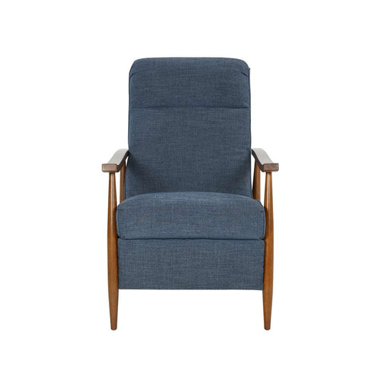 BarcaLounger - Hampton Push Thru The Arms Recliner Tweed Indigo Blue - 71158B110047 veiw 2