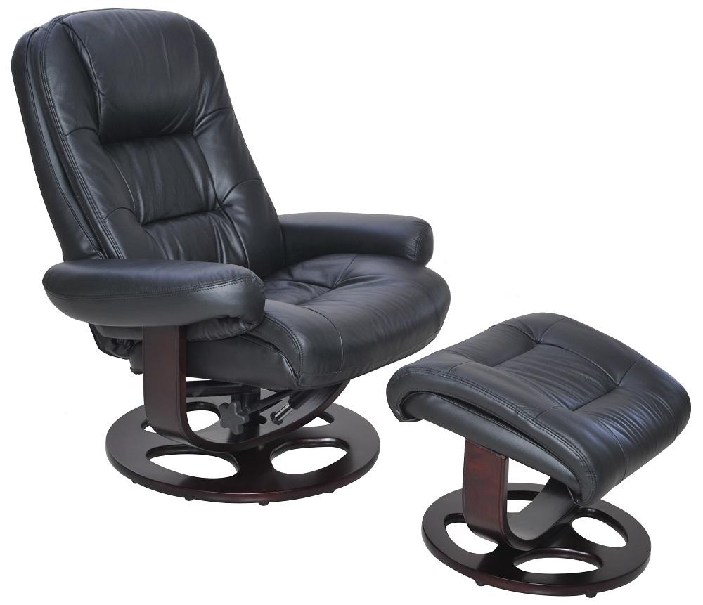 BarcaLounger - Jacque Pedestal Recliner / Otttoman Hilton Black - 158021360199 veiw 1