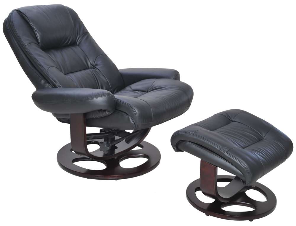 BarcaLounger - Jacque Pedestal Recliner / Otttoman Hilton Black - 158021360199 veiw 3