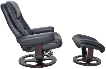 BarcaLounger - Jacque Pedestal Recliner / Otttoman Hilton Black - 158021360199 veiw 4
