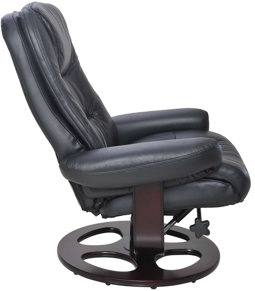 BarcaLounger - Jacque Pedestal Recliner / Otttoman Hilton Black - 158021360199 veiw 6