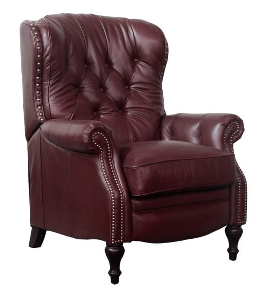 BarcaLounger - Kendall Recliner Shoreham Wine Leather - 74733570076 veiw 1