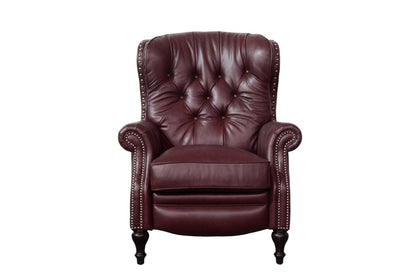 BarcaLounger - Kendall Recliner Shoreham Wine Leather - 74733570076 veiw 2