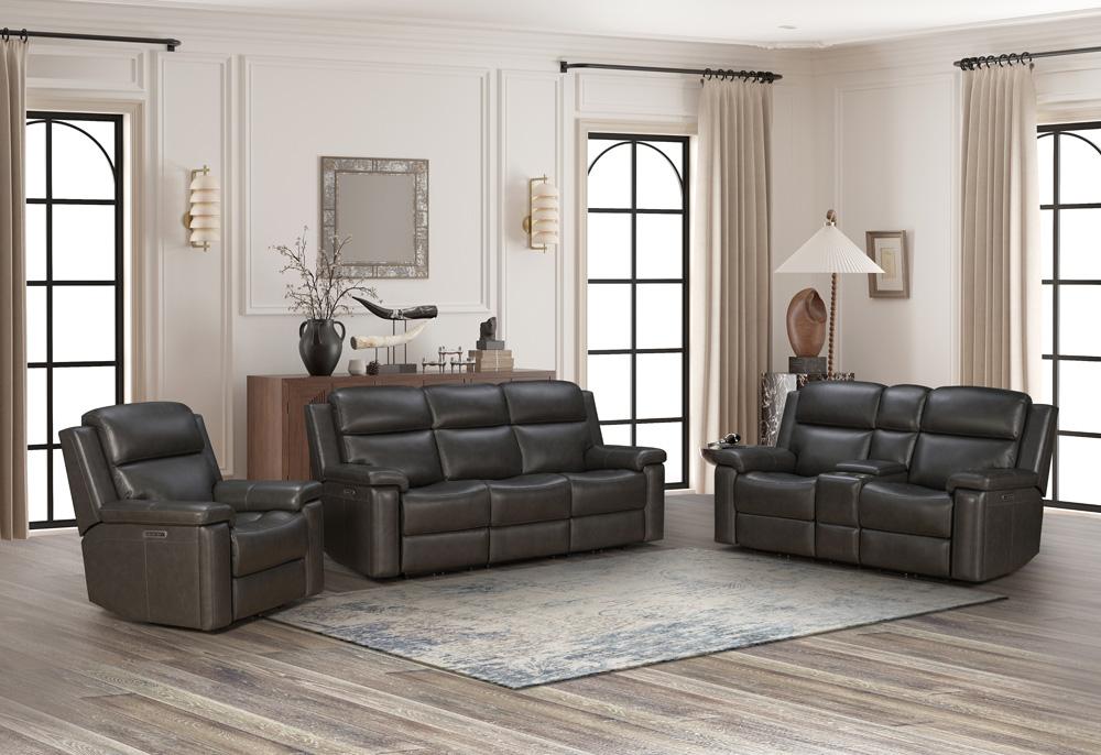 BarcaLounger - Leon Power Reclining Sofa w/Power Head Rests, Power Lumbar, Heat & Massage (Dropdown Table w/Smart Tabletop Control) - 39PHLHM1343373096 veiw 9