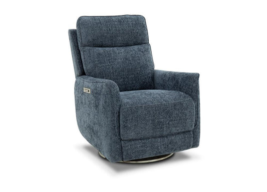 BarcaLounger - Maben Triple Power Swivel Recliner w/Power Recline, Power Head Rest & Power Lumbar in Maze Denim - 3PHL1490111445 veiw 1