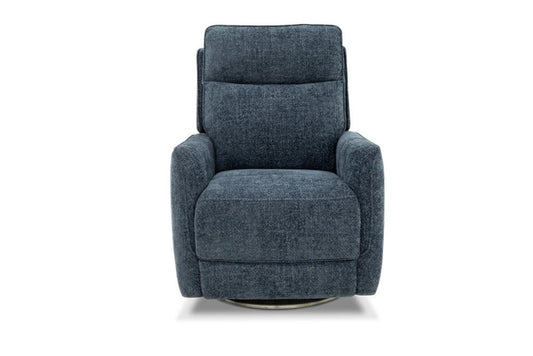 BarcaLounger - Maben Triple Power Swivel Recliner w/Power Recline, Power Head Rest & Power Lumbar in Maze Denim - 3PHL1490111445 veiw 2