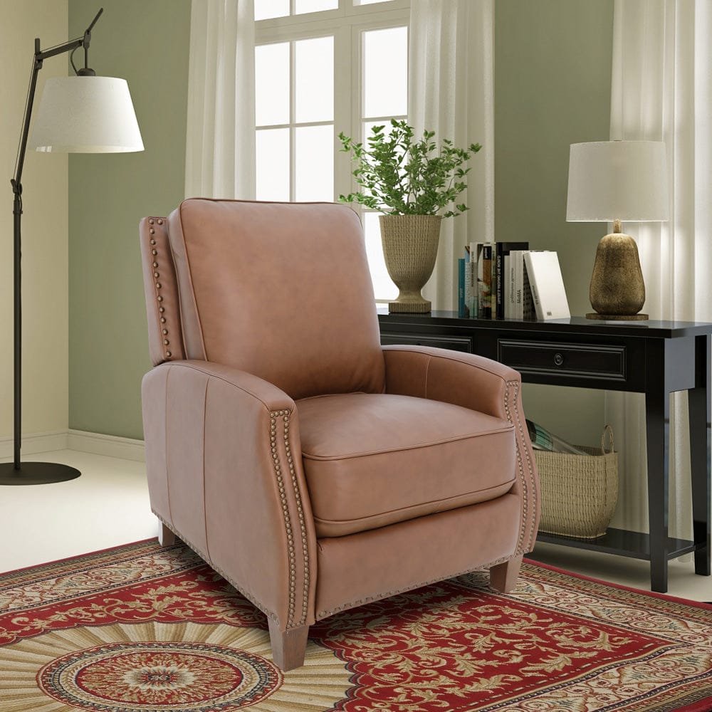 BarcaLounger - Melrose Push Thru The Arms Recliner in Dobbs-Saddle - 73155571886 view 5