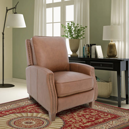 BarcaLounger - Melrose Push Thru The Arms Recliner in Dobbs-Saddle - 73155571886 view 5