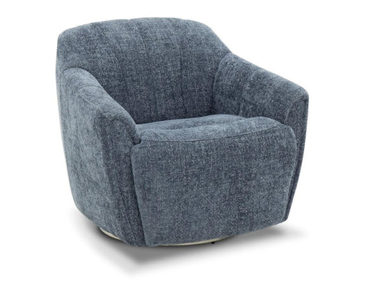 BarcaLounger - Millie Single Power Swivel Chair w/Power Footrest Only in Maze Denim - 3P1486111445 veiw 1