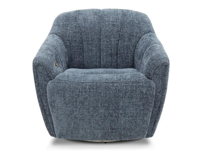 BarcaLounger - Millie Single Power Swivel Chair w/Power Footrest Only in Maze Denim - 3P1486111445 veiw 2