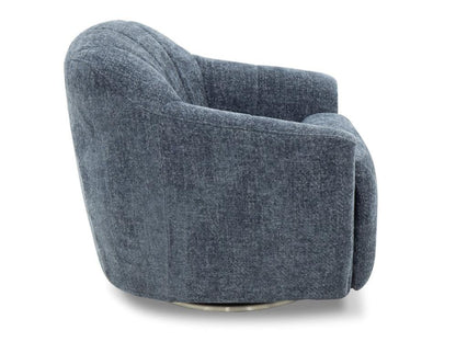 BarcaLounger - Millie Single Power Swivel Chair w/Power Footrest Only in Maze Denim - 3P1486111445 veiw 5