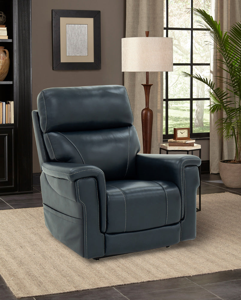 BarcaLounger - Moorpark Power Lift Recliner w/Power Head Rest, Power Lumbar & 3 Zone Heat in Sorrento Ocean - 23PHLH1501375247 view 4