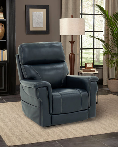 BarcaLounger - Moorpark Power Lift Recliner w/Power Head Rest, Power Lumbar & 3 Zone Heat in Sorrento Ocean - 23PHLH1501375247 view 4
