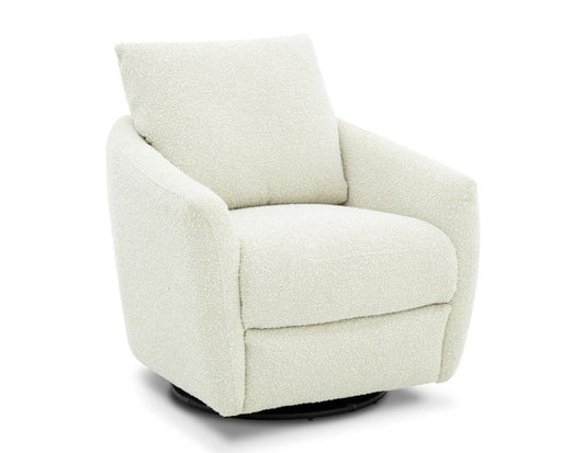 BarcaLounger - Morrow Single Power Swivel Chair w/Power Footrest Only in Stella Pearl - 3P1487111582 veiw 1