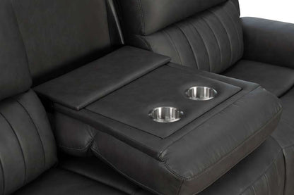 BarcaLounger - Pierce Zero Gravity Power Reclining Sofa w/Power Head Rests, Power Lumbar & Table in Dark Grey - 39PHL1303376196 view 6