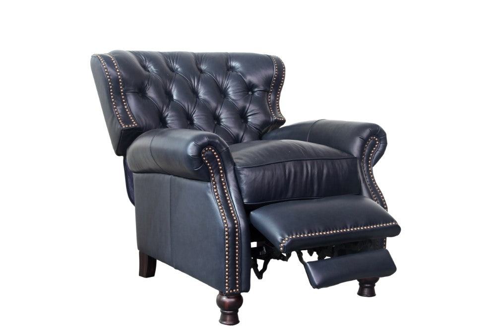 BarcaLounger - Presidential Recliner Shoreham Blue Leather - 74148570047 veiw 3