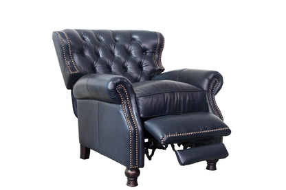 BarcaLounger - Presidential Recliner Shoreham Blue Leather - 74148570047 veiw 3