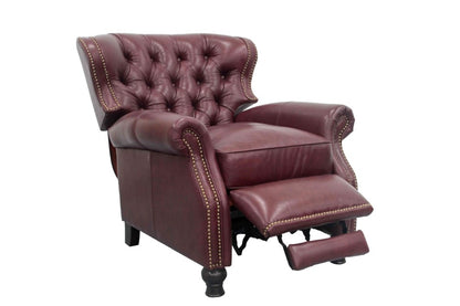 BarcaLounger - Presidential Recliner Shoreham Wine Leather - 74148570076 veiw 3
