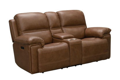 BarcaLounger - Sedrick Power Reclining Console Loveseat With Power Head Rests In Spence Caramel - 24PH3664372185 veiw 1