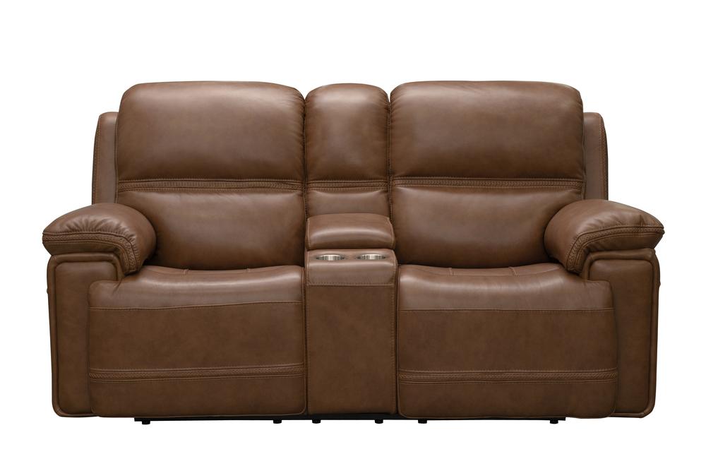 BarcaLounger - Sedrick Power Reclining Console Loveseat With Power Head Rests In Spence Caramel - 24PH3664372185 veiw 3