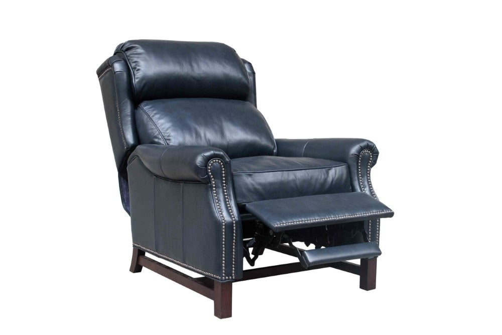 BarcaLounger - Thornfield Recliner Shoreham Blue Leather - 73164570047 veiw 3