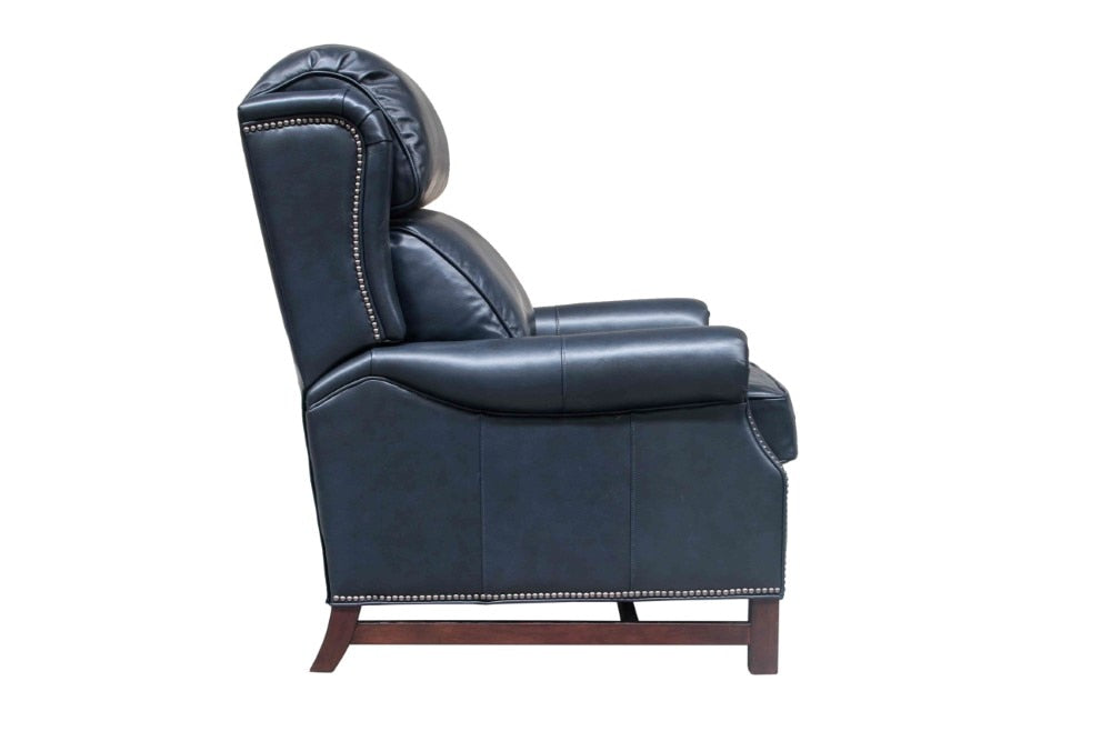BarcaLounger - Thornfield Recliner Shoreham Blue Leather - 73164570047 veiw 4