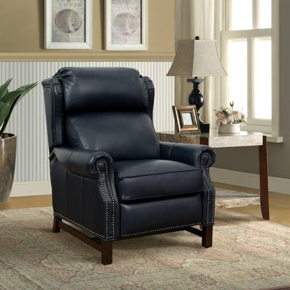 BarcaLounger - Thornfield Recliner Shoreham Blue Leather - 73164570047 veiw 5
