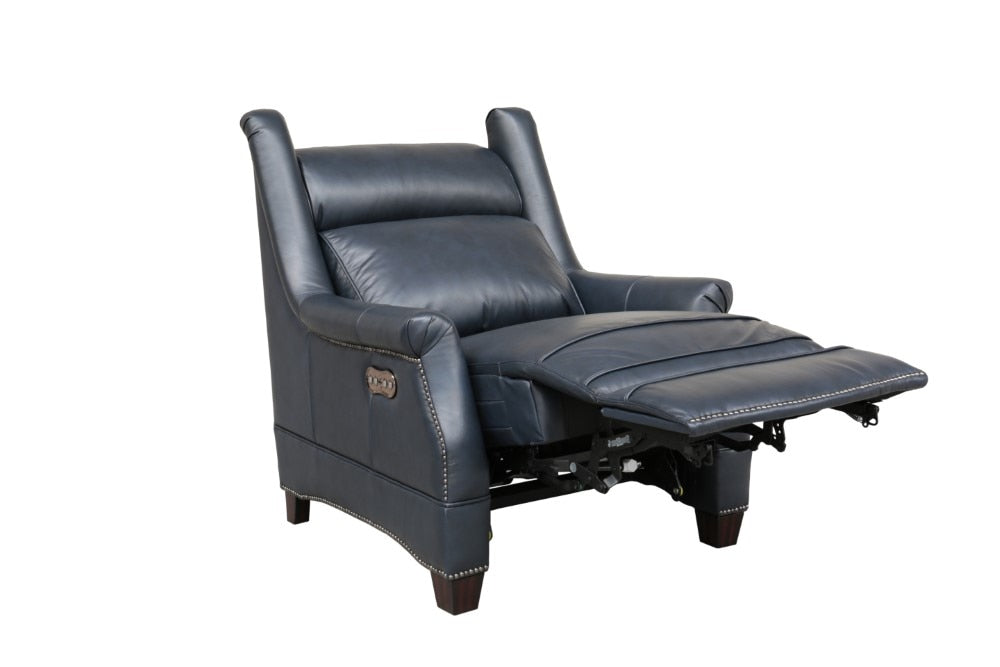 BarcaLounger - Warrendale Power Recliner with Power Head Rest Shoreham Blue Leather - 9PH3324570047 veiw 4
