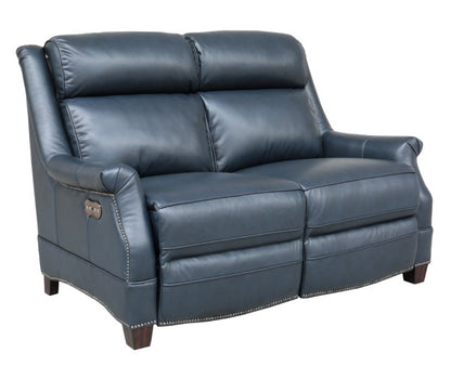 BarcaLounger - Warrendale Power Reclining Loveseat with Power Head Rests Shoreham Blue Leather - 29PH3324570047 veiw 1