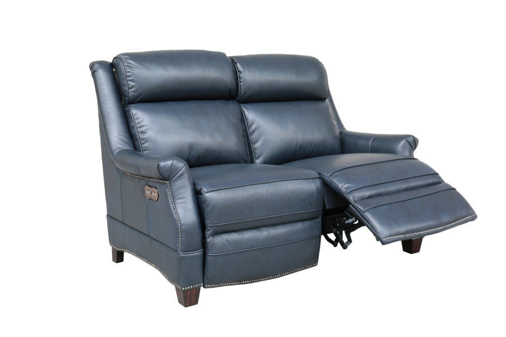 BarcaLounger - Warrendale Power Reclining Loveseat with Power Head Rests Shoreham Blue Leather - 29PH3324570047 veiw 4