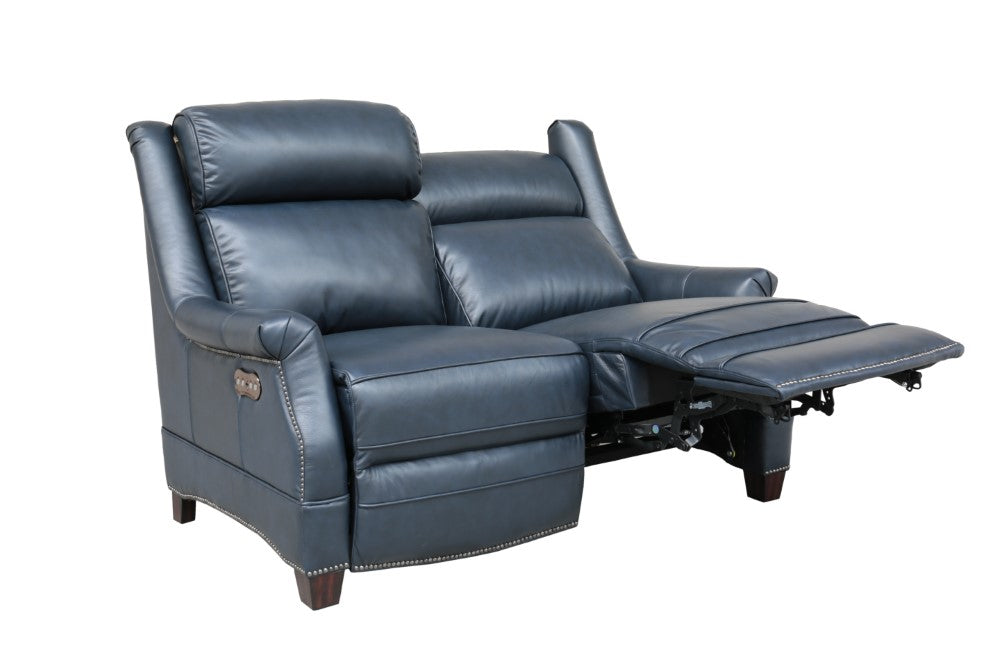 BarcaLounger - Warrendale Power Reclining Loveseat with Power Head Rests Shoreham Blue Leather - 29PH3324570047 veiw 6