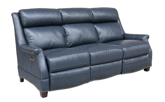 BarcaLounger - Warrendale Power Reclining Sofa with Power Head Rests Shoreham Blue Leather - 39PH3324570047 veiw 1