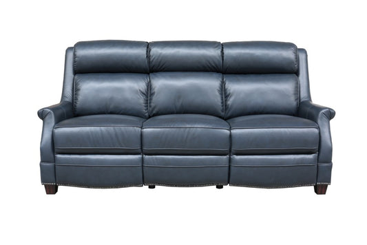 BarcaLounger - Warrendale Power Reclining Sofa with Power Head Rests Shoreham Blue Leather - 39PH3324570047 veiw 2