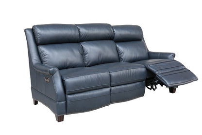 BarcaLounger - Warrendale Power Reclining Sofa with Power Head Rests Shoreham Blue Leather - 39PH3324570047 veiw 3