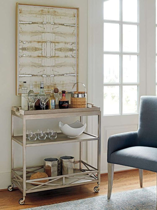 Barclay Butera - Anacapa Metal Bar Cart - 926-862 veiw 2