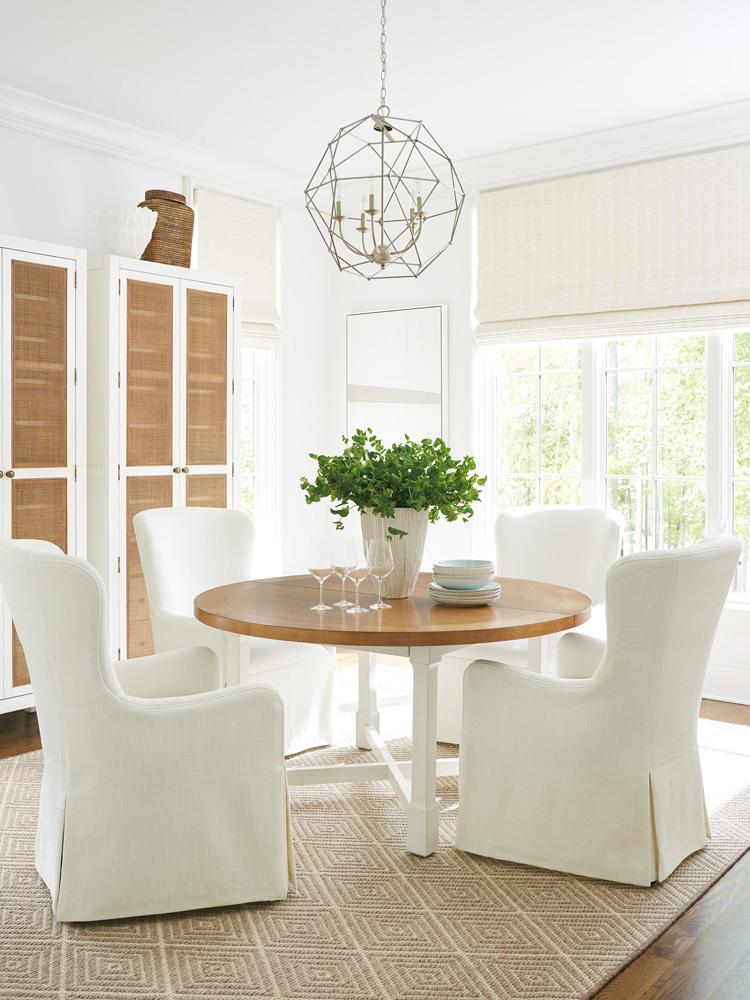Barclay Butera - Laguna Aliso Upholstered Host Chair W/Casters, Table Rock - 934-885-01 veiw 3