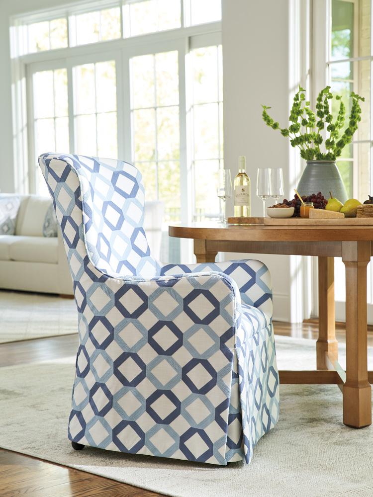 Barclay Butera - Laguna Aliso Upholstered Host Chair W/Casters, Table Rock - 934-885-40 veiw 3