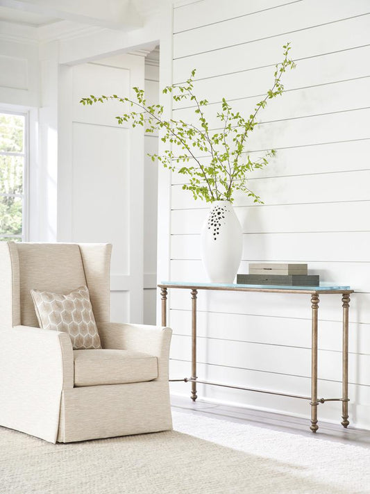 Barclay Butera - Laguna Bluff Metal And Glass Console, Table Rock - 934-967C veiw 2