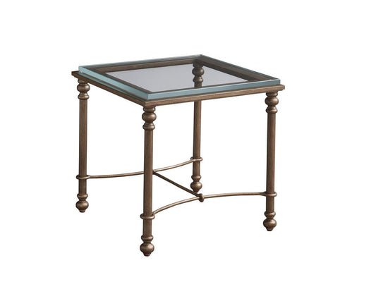Barclay Butera - Laguna Bluff Metal And Glass End Table, Table Rock - 934-953C veiw 1