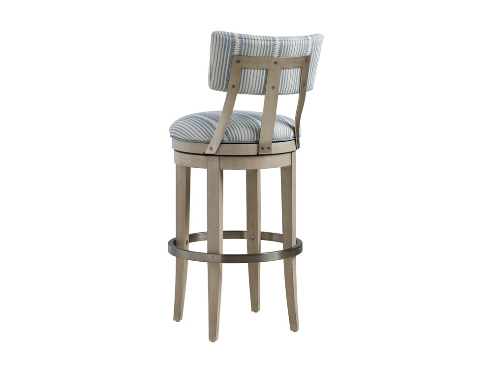 Barclay Butera - Malibu Cliffside Swivel Upholstered Bar Stool, Dune - 926-896-40 veiw 2