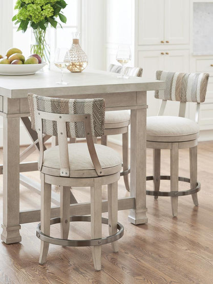 Barclay Butera - Malibu Cliffside Swivel Upholstered Counter Stool, Dune - 926-895-40 veiw 3