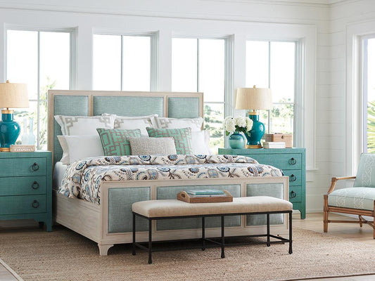 Barclay Butera - Newport Crystal Cove Upholstered Panel Bed Ca King, Sailcloth - 921-135C-40 veiw 2